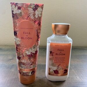 Bath Body Works Fall in Bloom Set 2 Full Size Lotion‎ Cream 8oz Gift READ